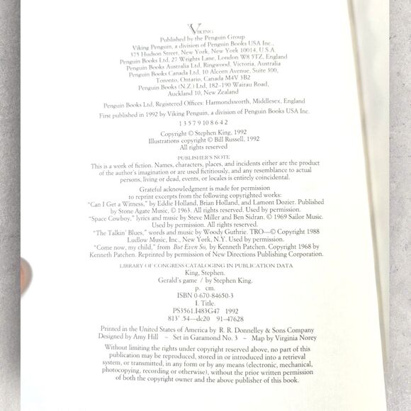 Stephen King 1st Edition HC Lot of 3 Gerald’s Game Dolores Claiborne Rose Madder - Picture 7 of 9